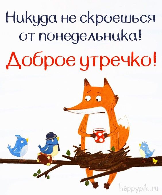 Доброе утро! — ОТКРЫТКИ С ПОНЕДЕЛЬНИКОМ — Картинки про утро