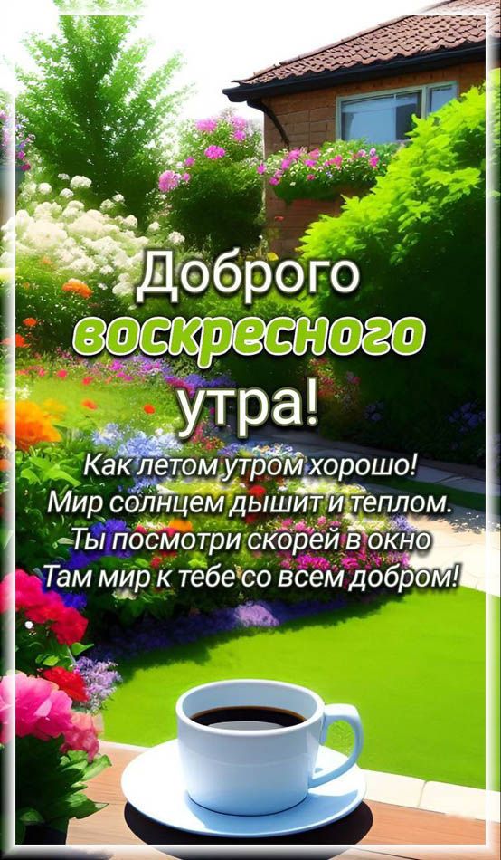 Открытки Доброе Утро Воскресенье | TikTok