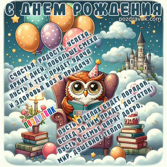 Картинка: С Днём Рождения! Милая, добрая, нежная, славная!