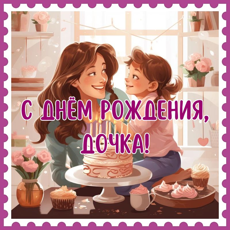 Открытка с цветами и стихами маме на