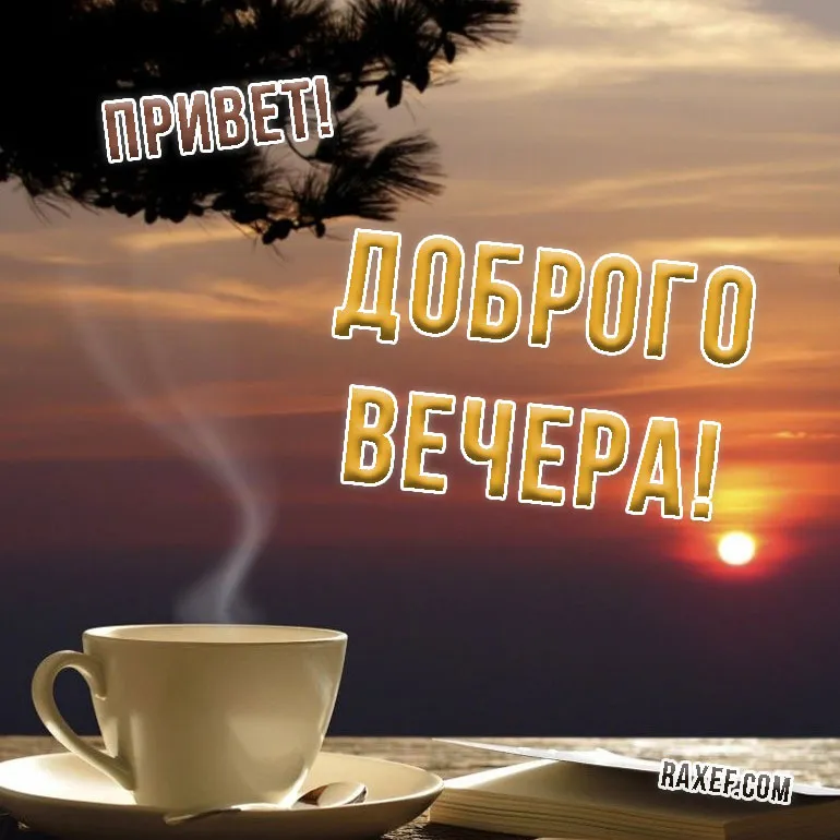 Открытки добрый вечер с цветами