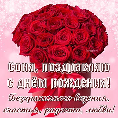 С днем рождения, София🌸 Поздравление🌸 говорящая открытка