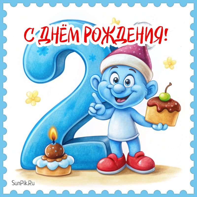 С Днём Рождения девочке 2 года! 🎂🎁🥳 Супер красивое