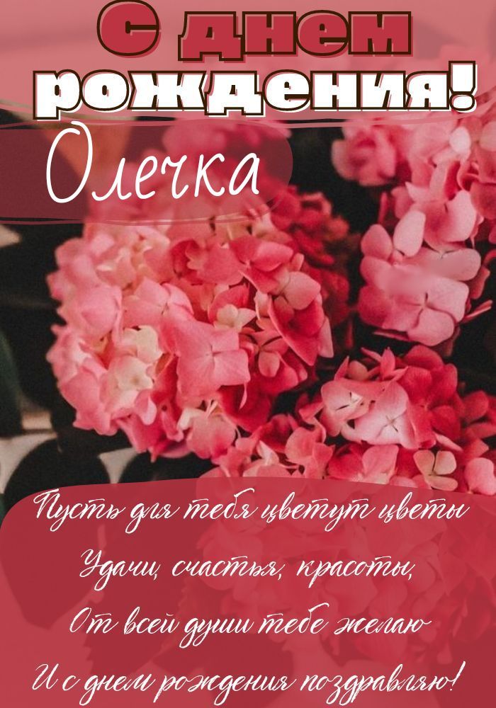 Олечка С днем рождения! 