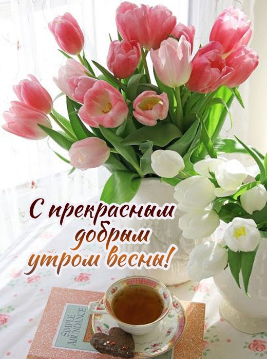 🌸✨☕ Красивые картинки С добрым весенним утром! 