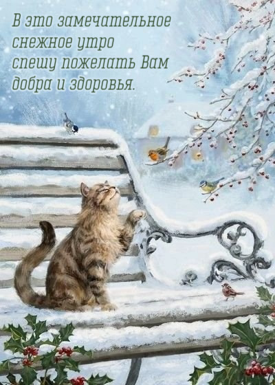 ❄️⛄😍 Картинки с добрым зимним утром