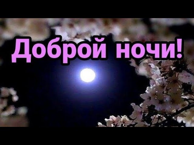 Пожелание доброй ночи на фоне ночного