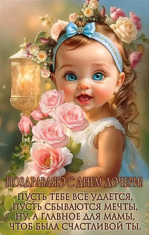 Открытки С днём рождения дочери для мамы 🌸