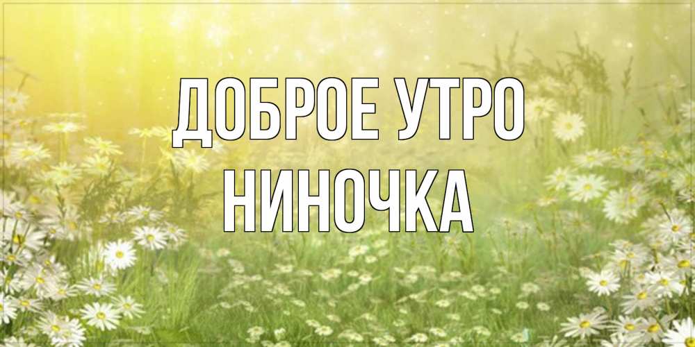 Ниночка! Доброе утро! Красивая открытка для Ниночки! Зелёный